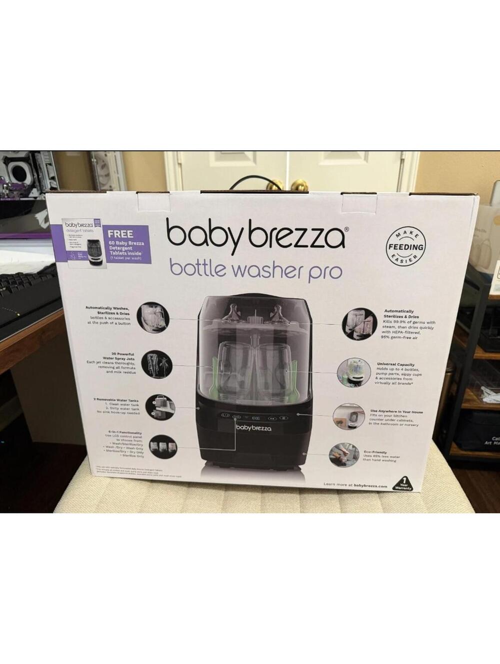 Baby Brezza Bottle Washer Pro - Washer, Sterilizer + Dryer - BLACK (BRZ0190)